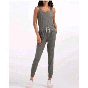Vuori Jumpsuit All Day Women's Sz Medium Romper Jumpsuit Heathered Gray Stretch
